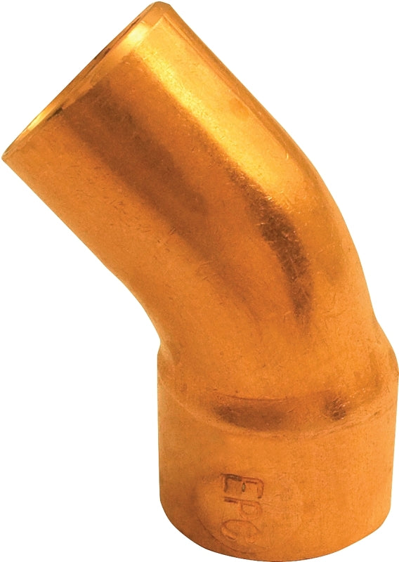 Elkhart Products 106-2 Series 31212 Street Pipe Elbow, 1-1/4 in, Sweat x FTG, 45 deg Angle, Copper