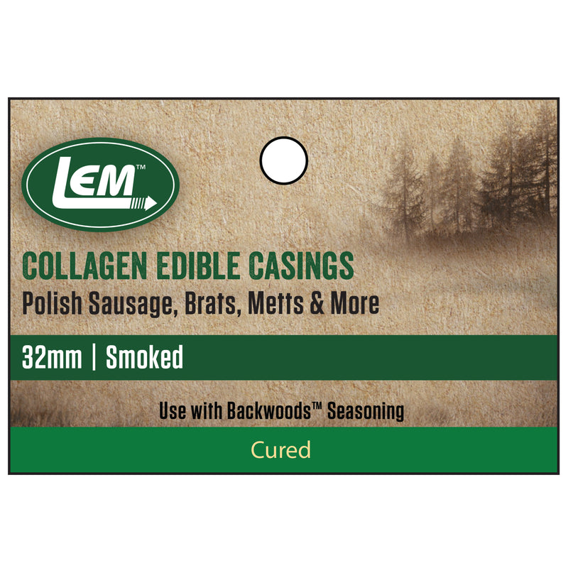 LEM Smoked Edible Collagen Casing 21 lb Bagged, Pack of 6