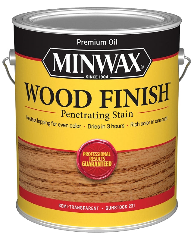 Minwax Wood Finish 710880000 Wood Stain, Gunstock, Liquid, 1 gal, Can, Pack of 2