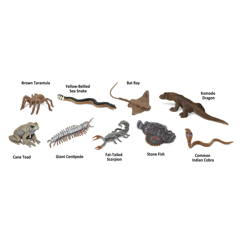 Safari Ltd. Toobs Venomous Creatures Toys Assorted 9 pc