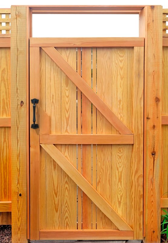 National Hardware N166-027 Rustic Modern Gate Pull, 9-7/8 in L Handle, Steel, Black