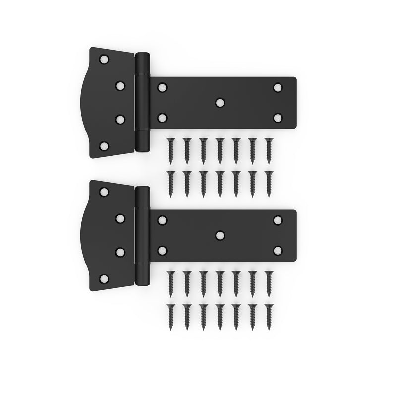 National Hardware N166-030 Rustic Modern T-Hinge, Steel, Black, Tapping Screws Mounting