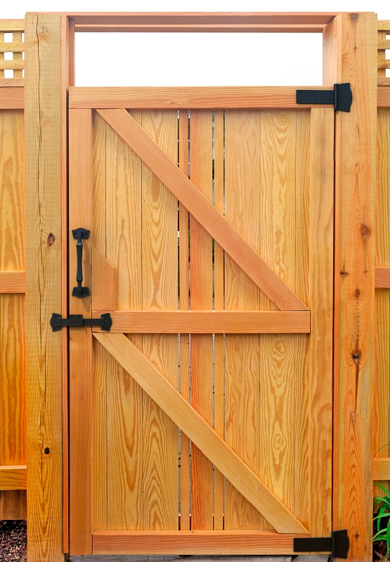 National Hardware N166-031 Rustic Modern Gate Kit, Steel, Black, 4-Piece