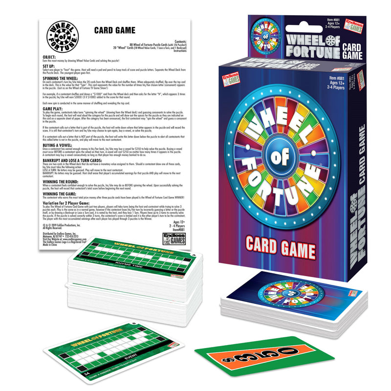 Endless Games Wheel of Fortune Card Game 109 pc