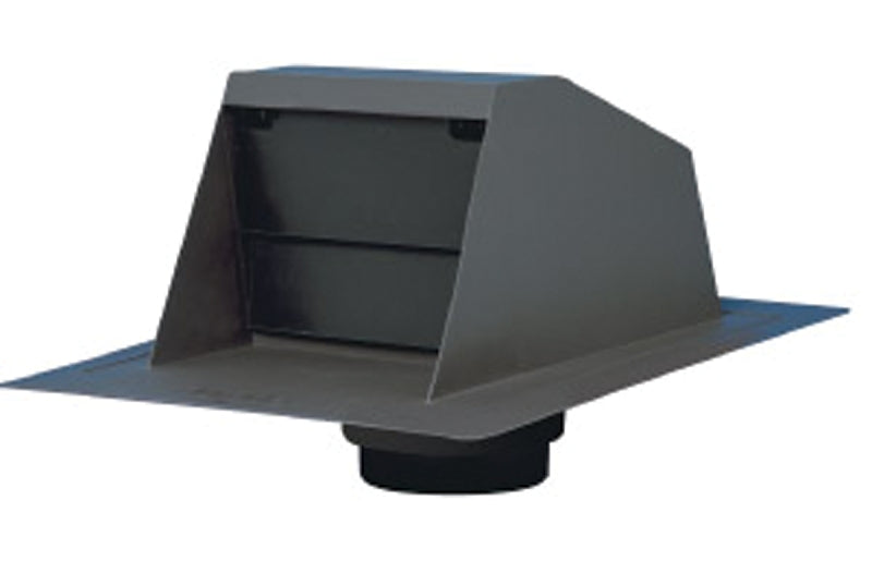 Duraflo 6020BL Exhaust Vent with Collar Adapter, 16.2 in L, 24.06 in W, Plastic, Black