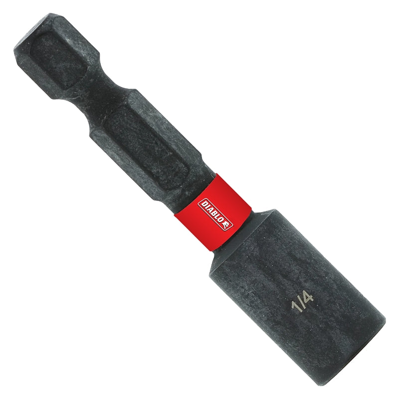 Diablo DNTSS14 Magnetic Nutsetter, 1-7/8 in L, 1/4 in L Shank, Hex Shank
