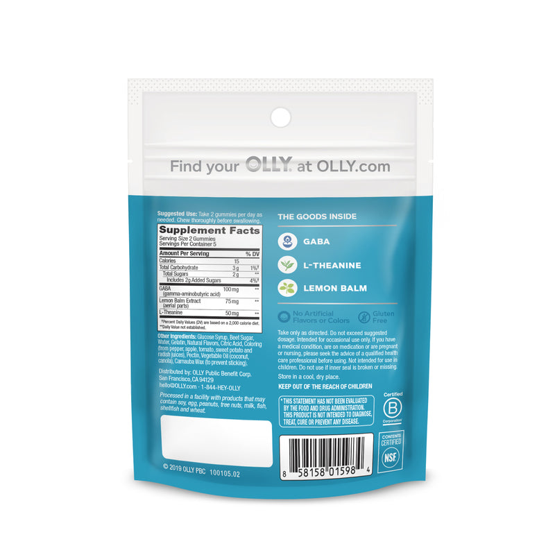 OLLY Red Berry Verbena Stress Gummie 10 pk, Pack of 8