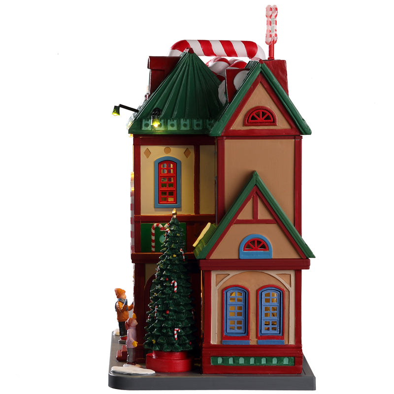 Lemax Multicolored The Candy Cane Works Christmas Village 10 in.