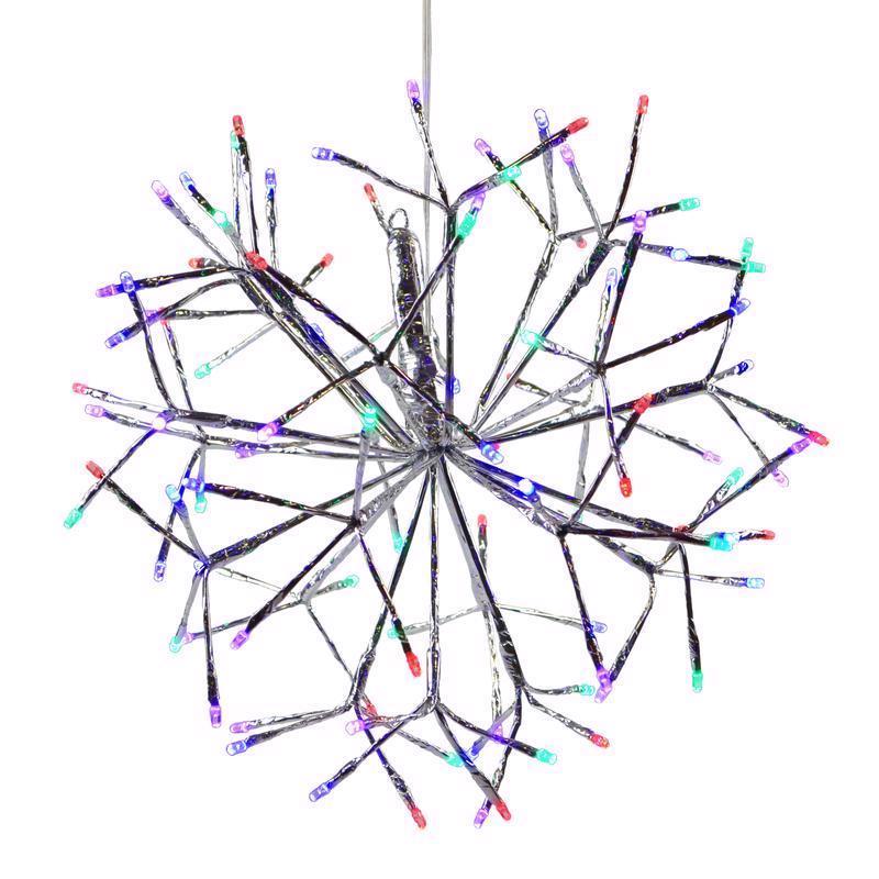 Celebrations Platinum LED Multi Shimmer Sphere 16 in. Hanging Decor