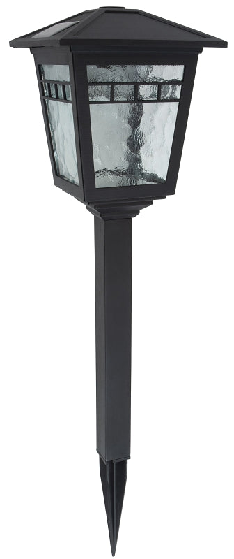 Boston Harbor 26072 Solar Coach Stake Light, NI-Mh Battery, AA Battery, 1-Lamp, Plastic and Glass Fixture, Black, Pack of 6