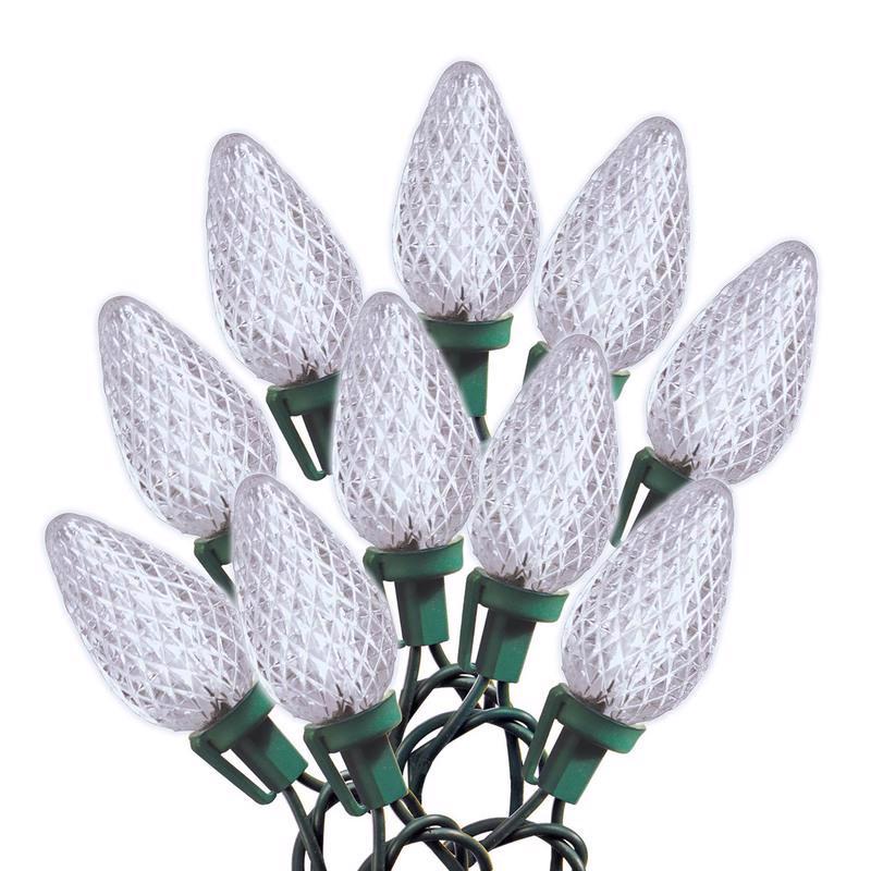 Celebrations Blue LED C9 Cool White 75 ct String Christmas Lights 49 ft., Pack of 4