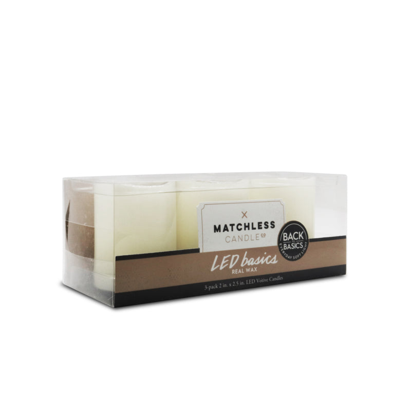 Matchless Darice Ivory Vanilla Honey Scent Pillar Flameless Flickering Candle, Pack of 6