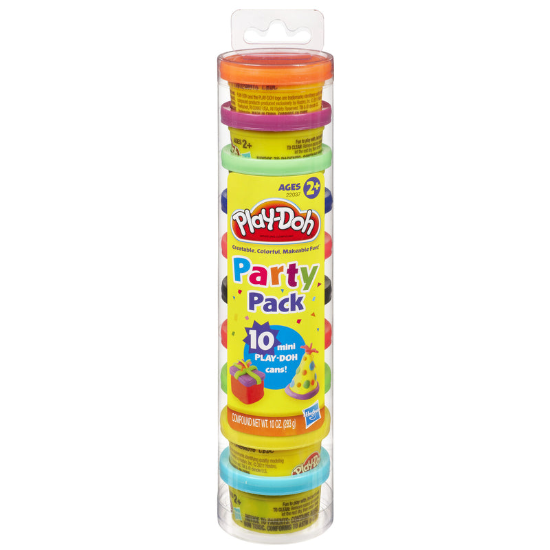 Hasbro Play-Doh Party Pack Tube Multicolored 10 pc