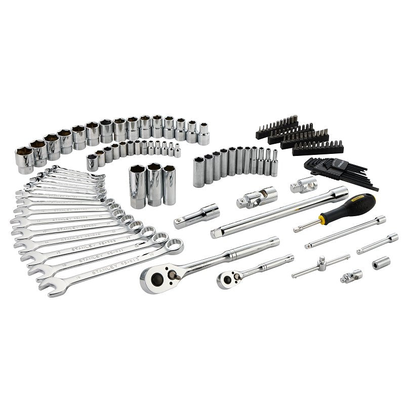 STANLEY STMT98107-LA Mechanic's Tool Set, 126 -Piece, Chrome Vanadium Steel, Chrome