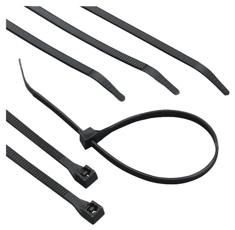 Calterm 73270 Cable Tie, 13/16 in Max Bundle Dia, 6/6 Nylon, Black, 4 in L, 100/BAG