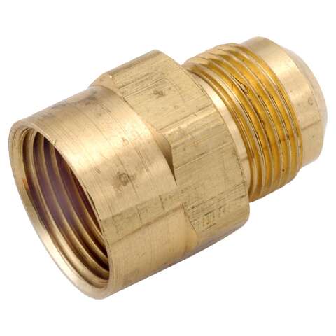 Anderson Metals 15/16 in. Flare in. X 1/2 in. D FIP Brass Coupling, Pack of 5
