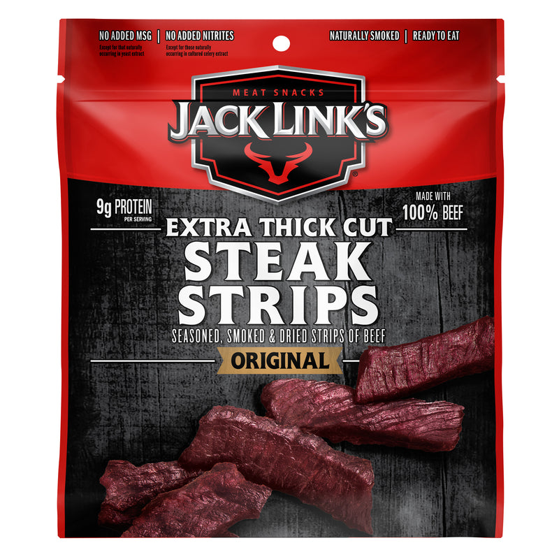 Jack Link's Original Beef Strips 2.6 oz Bagged, Pack of 8