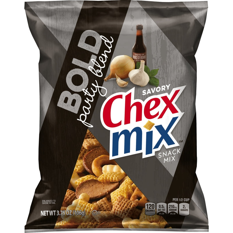 Chex Mix Bold Snack Mix 3.75 oz Pegged, Pack of 8