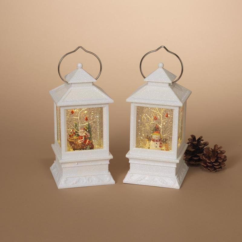 Gerson White Spinning Water Globe Lantern 8.5 in., Pack of 6