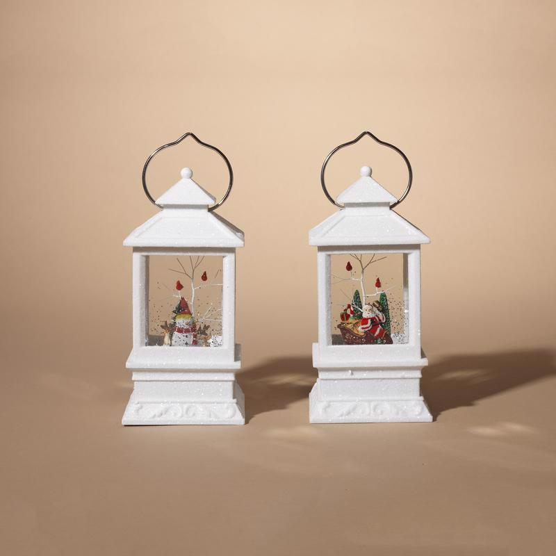 Gerson White Spinning Water Globe Lantern 8.5 in., Pack of 6