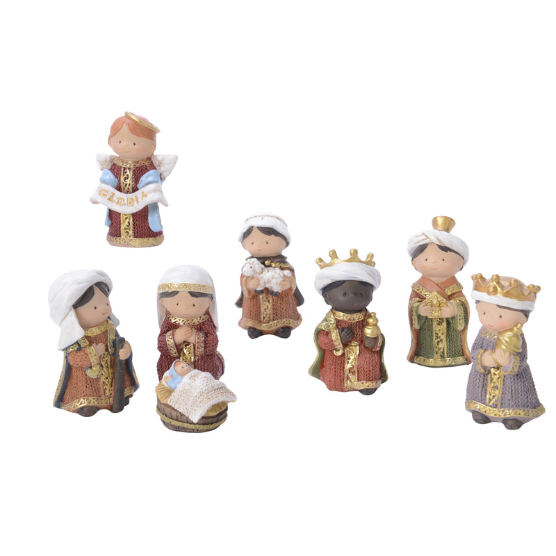 Decoris Multicolored Child Nativity Figurine 3.15 in., Pack of 12