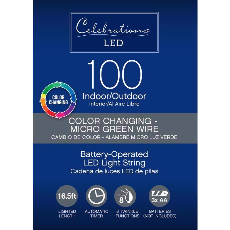 Celebrations LED Micro Dot/Fairy Multicolored/Warm White 100 ct String Christmas Lights 16.5 ft., Pack of 12