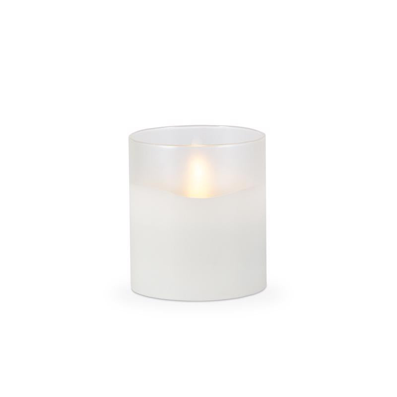 Everlasting Glow White No Scent Scent Flameless Hand Poured Candle, Pack of 6