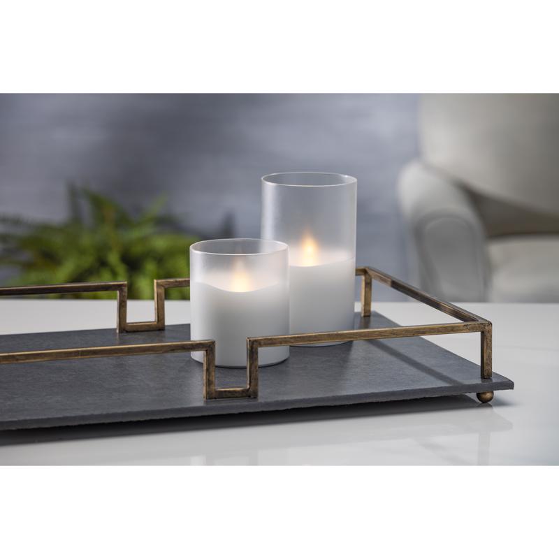 Everlasting Glow White No Scent Scent Flameless Hand Poured Candle, Pack of 6