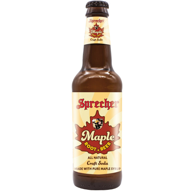Sprecher Maple Root Beer Soda 12 oz, Pack of 24