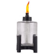 TIKI Black/Clear Glass/Metal 6.5 in. Elevated Tabletop Torch 1 pc, Pack of 6