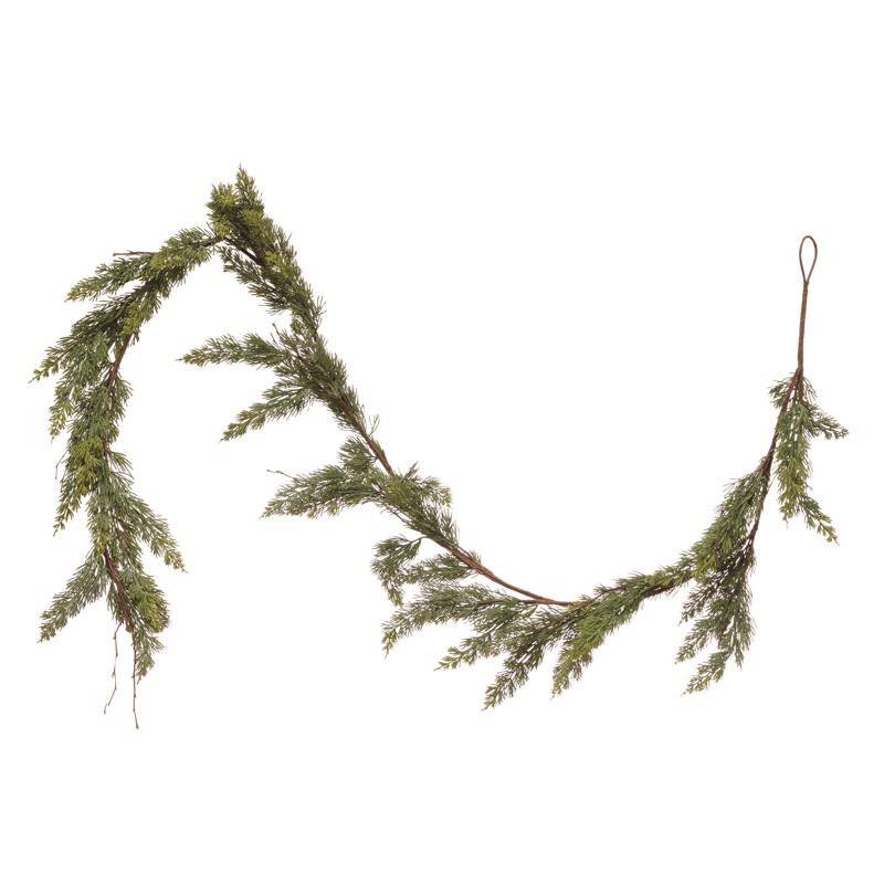 Creative Co-Op 4 in. D X 7 ft. L Artificial Cedar Garland, Pack of 6