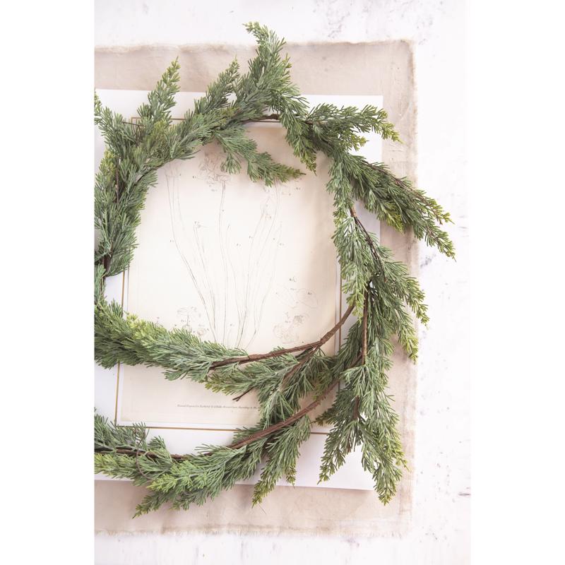 Creative Co-Op 4 in. D X 7 ft. L Artificial Cedar Garland, Pack of 6