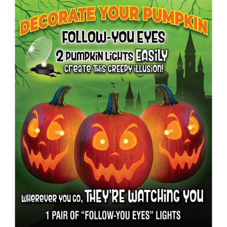 Pumpkin Masters Follow-You Eyes Lights 1 pk, Pack of 11