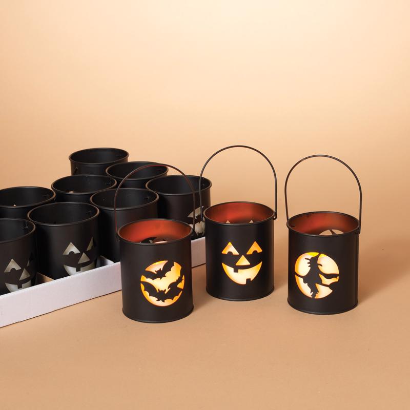 Gerson 4.25 in. Lighted Decoration Halloween Decor, Pack of 12