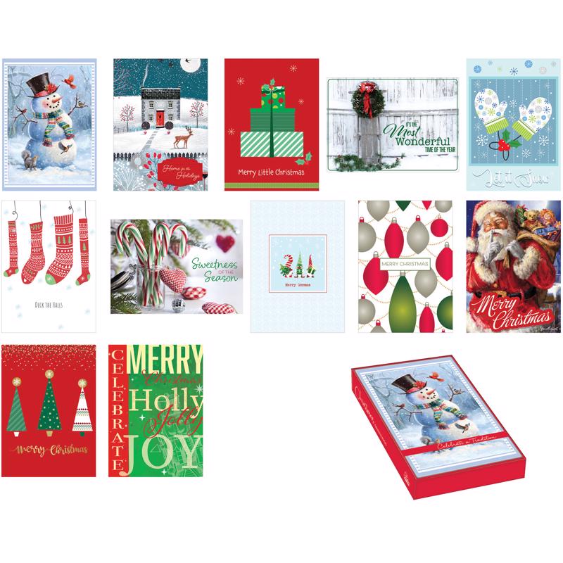 Paper Images Christmas Boxed Cards 18 pk, Pack of 34