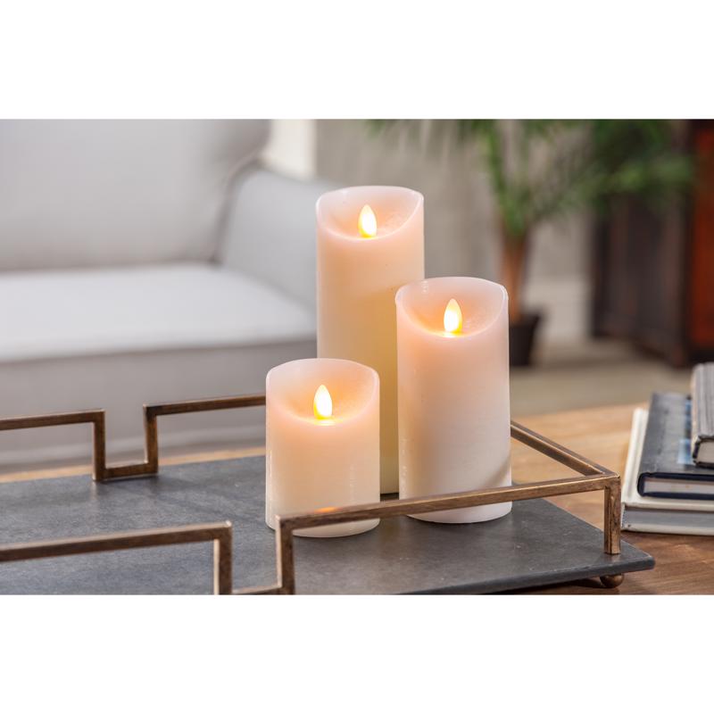 Gerson LED Bisque Aurora Flame Candle 8 in., Pack of 6