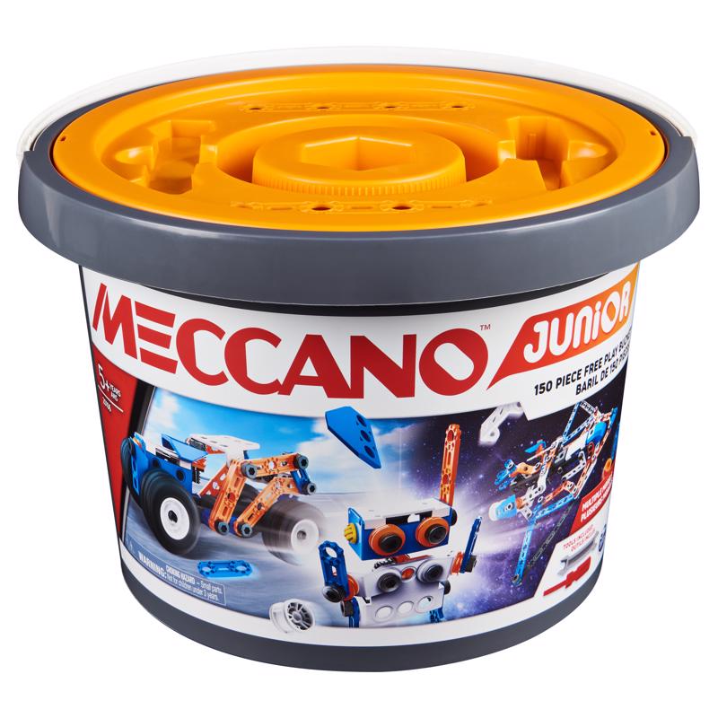Meccano Junior Open Ended Bucket Multicolored 150 pc