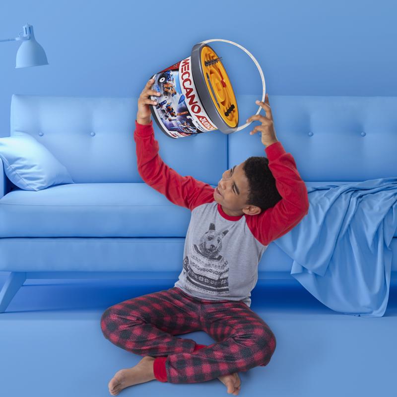 Meccano Junior Open Ended Bucket Multicolored 150 pc