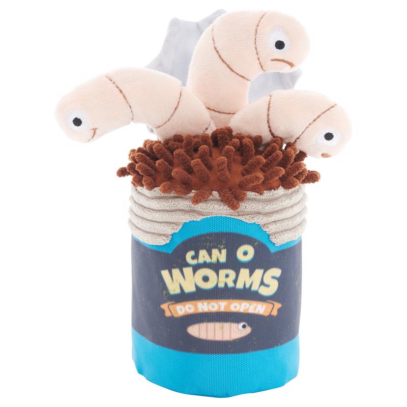 Bark Multicolored Plush Live Bait Bites Dog Toy 1 pk, Pack of 3