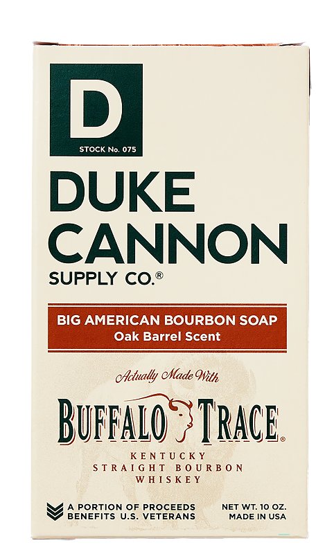 Duke Cannon 1691-H-103 Buffalo Trace Bourbon Bar Soap, Oak Barrel, 10 oz, Pack of 6