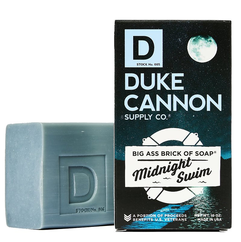 Duke Cannon BIG ASS BRICK OF SOAP Series 03MIDNIGHT1 Bar Soap, Aquatic Scent, 10 oz, Pack of 6