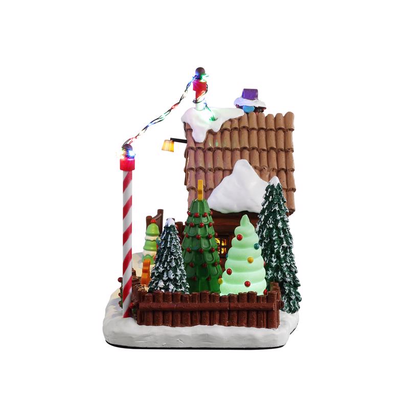 Lemax LED Multicolored Lou's Tree Farm Christmas Village 6 in., Pack of 8