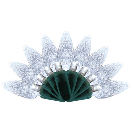 Celebrations Platinum LED C6 Pure White Duet 50 ct String Christmas Lights 25 ft.