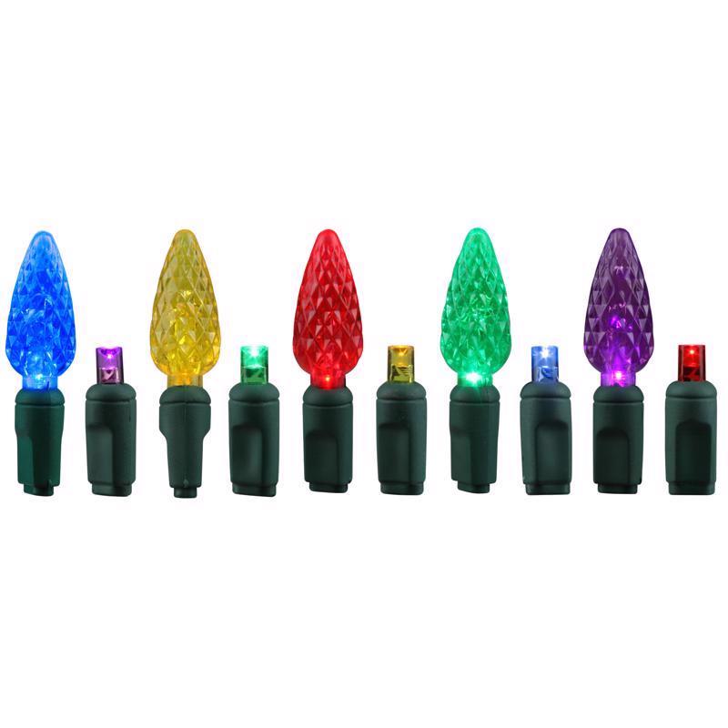 Celebrations Platinum LED C6 Multicolored Duet 50 ct String Christmas Lights 25 ft.