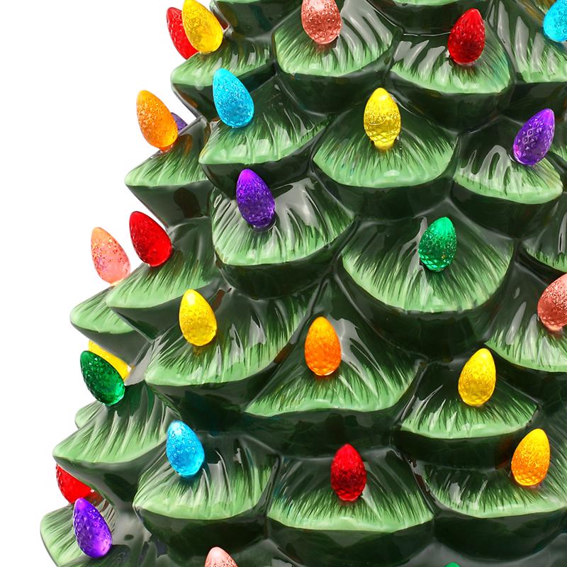 Mr. Christmas LED Green Nostalgic Ceramic Christmas Tree 24 in.