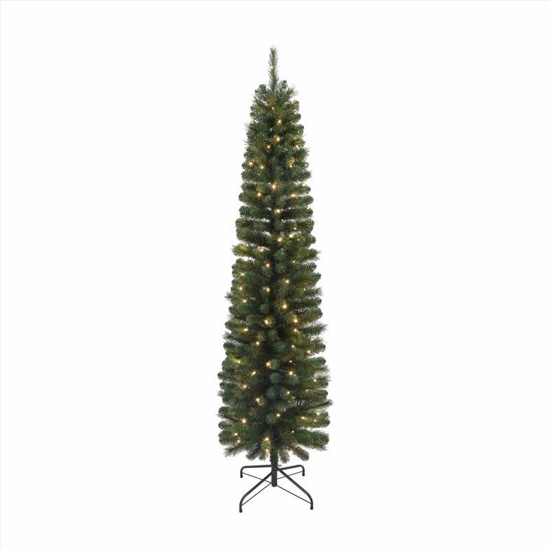 Celebrations 7 ft. Pencil LED 150 ct Christmas Tree