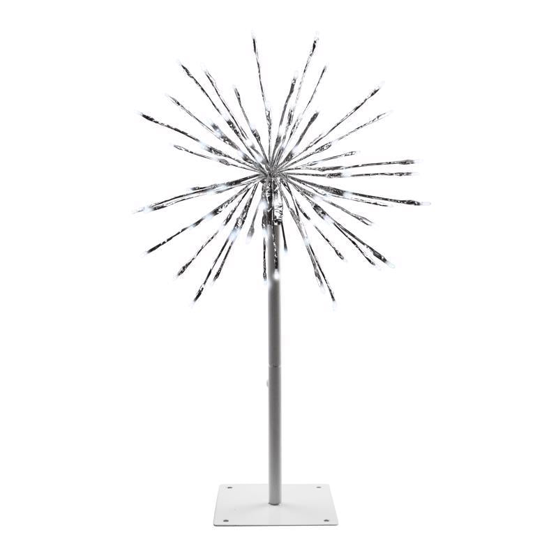 Celebrations LED Pure White Silver Radiant Blast 16 in. Pathway Decor