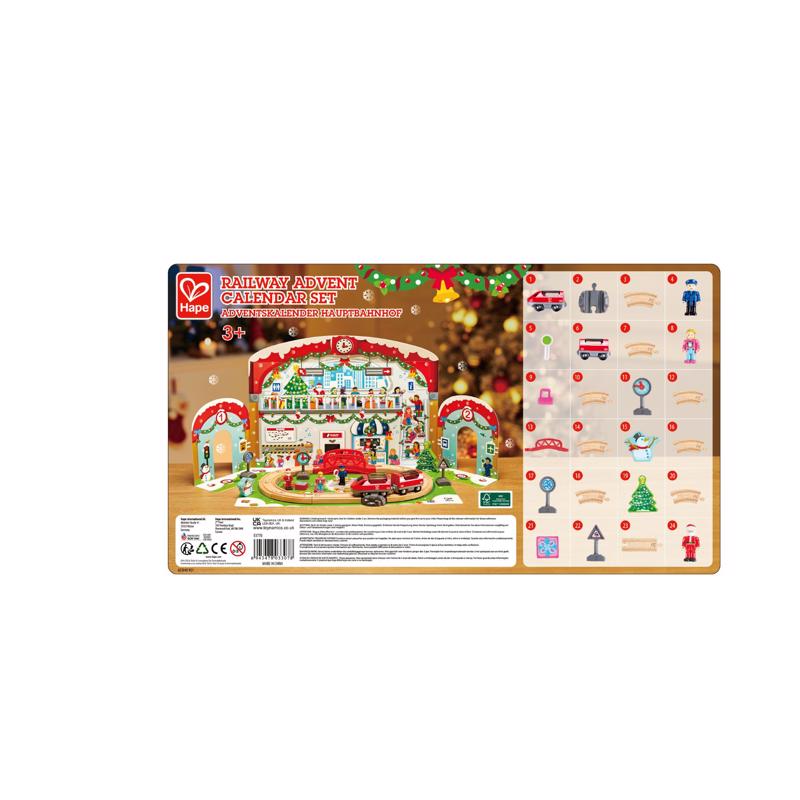 Hape Christmas Railway Railway Advent Calendar Wood 24 pc, Pack of 6