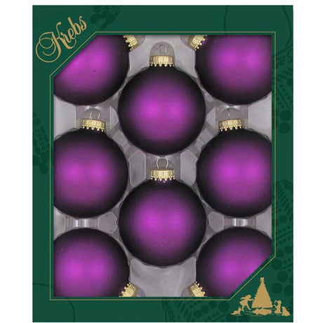 Christmas By Krebs Purple Magic Velvet Ball Ornament 2-5/8 in., Pack of 12
