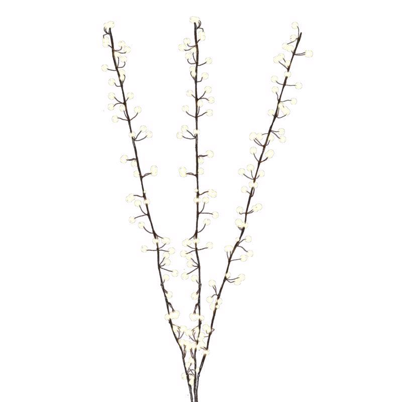 Celebrations LED Pure White Lighted Branches 38 in. Yard Decor, Pack of 6